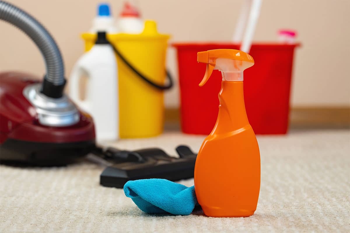 Disinfect carpet without steam cleaner